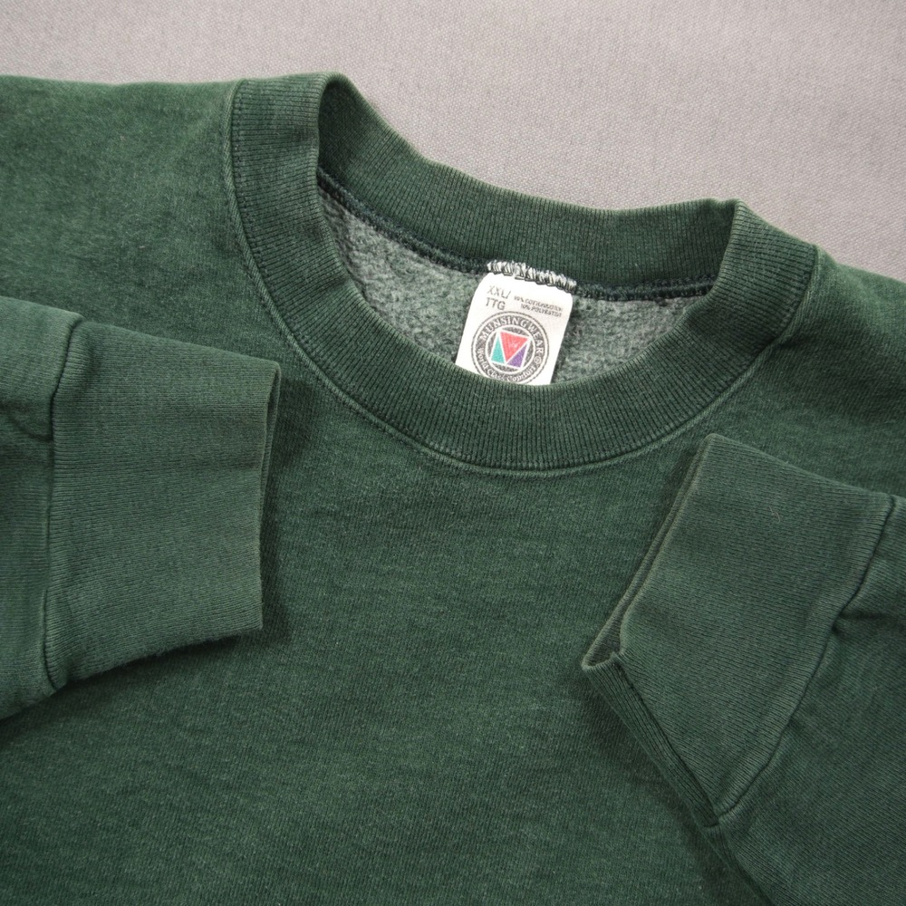 Vintage USA Black Green Munsingwear Super Cotton Crewneck Men Sweatshirt XXL
